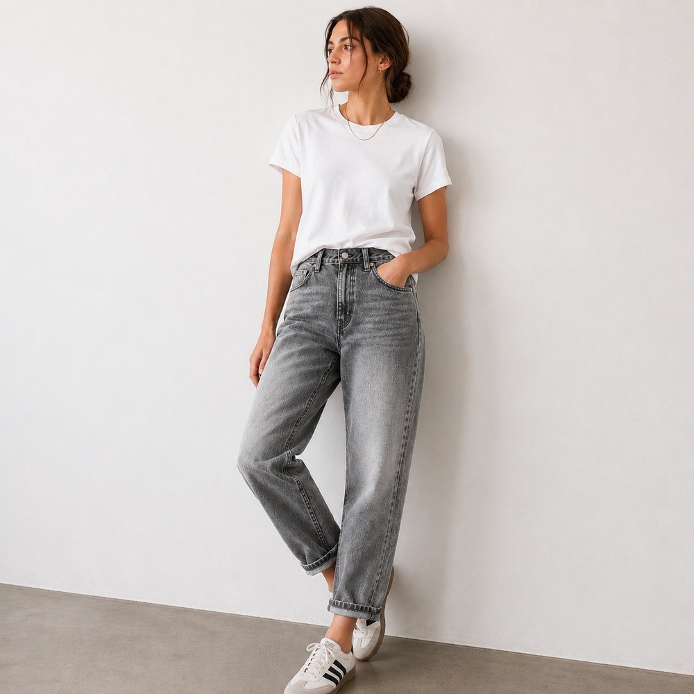 Madewell The Slouchy Boyjean Faded Black Relaxed Tapered Jeans 26
